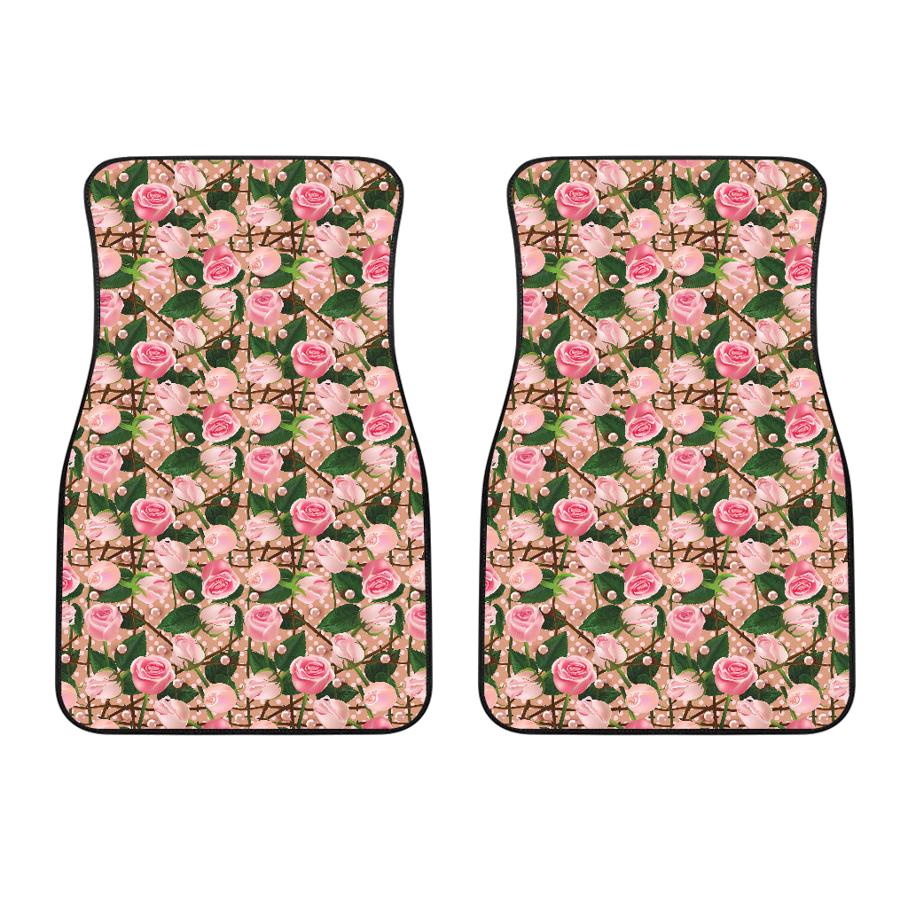 Rose Pattern Print Design 04 Front Car Mats