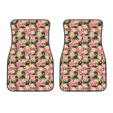 Rose Pattern Print Design 04 Front Car Mats