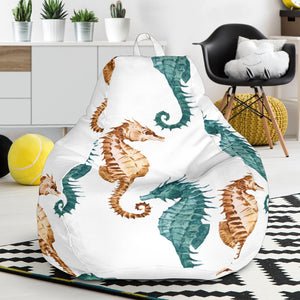 Seahorse Pattern Background Bean Bag Cover