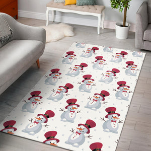 Cute Snowman Pattern Area Rug