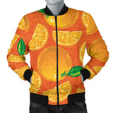 Orange Pattern background Men Bomber Jacket