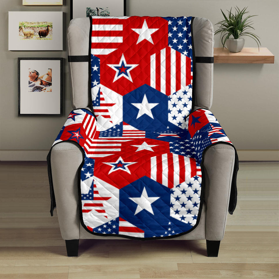 USA Star Hexagon Pattern Chair Cover Protector