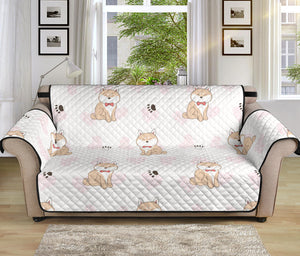 Cute Shiba Inu Heart Pattern Sofa Cover Protector