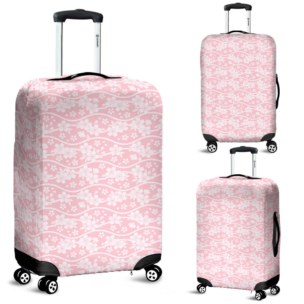 Sakura Pink Pattern Luggage Covers