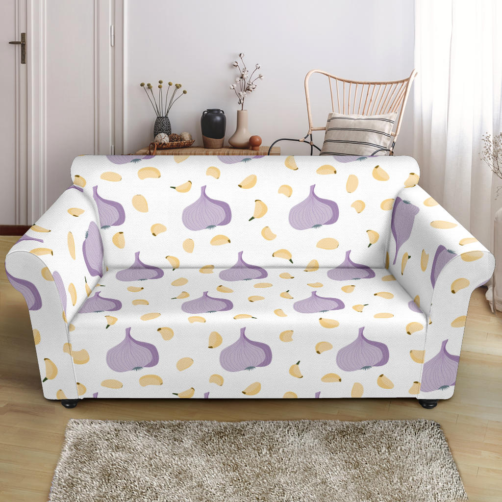 Garlic Pattern Theme Loveseat Couch Slipcover