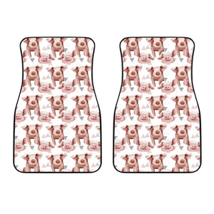 Pig Pattern Print Design 04 Front Car Mats