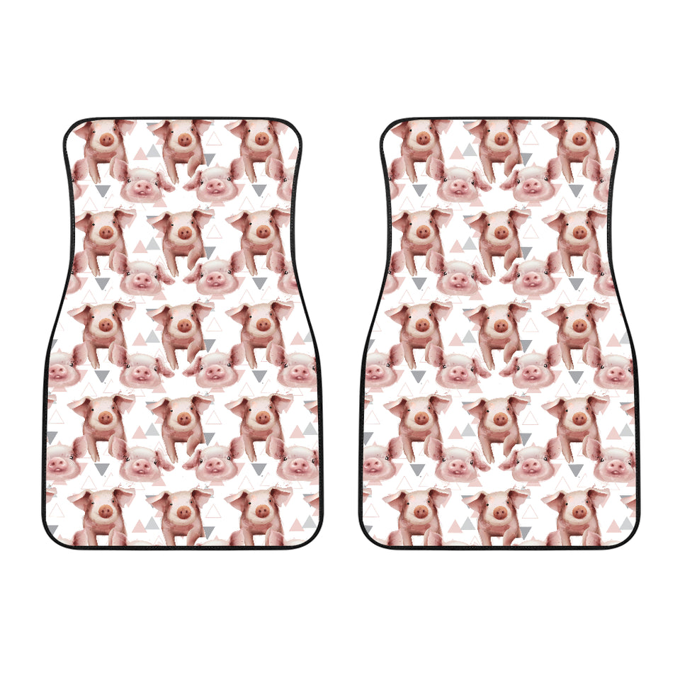 Pig Pattern Print Design 04 Front Car Mats