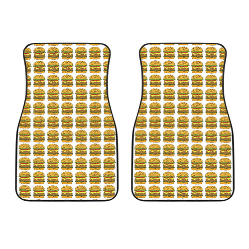 Hamburger Pattern Print Design 05 Front Car Mats