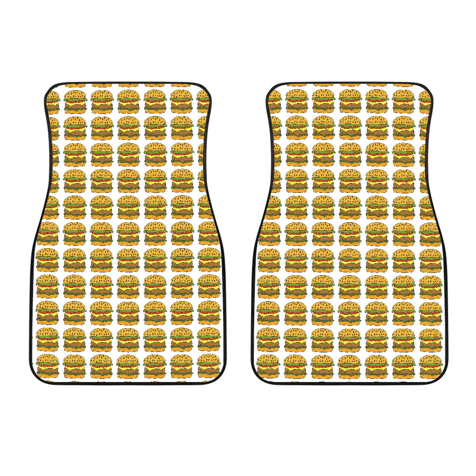 Hamburger Pattern Print Design 05 Front Car Mats