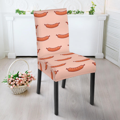 Sausage Pattern Print Design 01 Dining Chair Slipcover