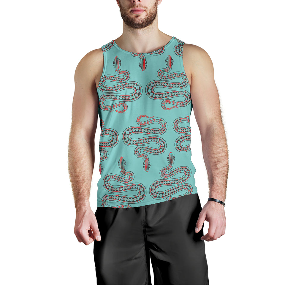 Snake Tribal Pattern Men Tank Top