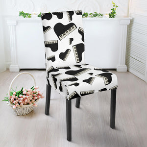 Piano Pattern Print Design 02 Dining Chair Slipcover