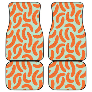 Sausage Pattern Print Design 04 Front and Back Car Mats