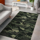 Dinosaur Camo Pattern Area Rug