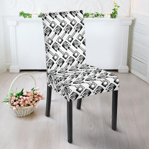 Engine Piston Pattern Print Design 03 Dining Chair Slipcover