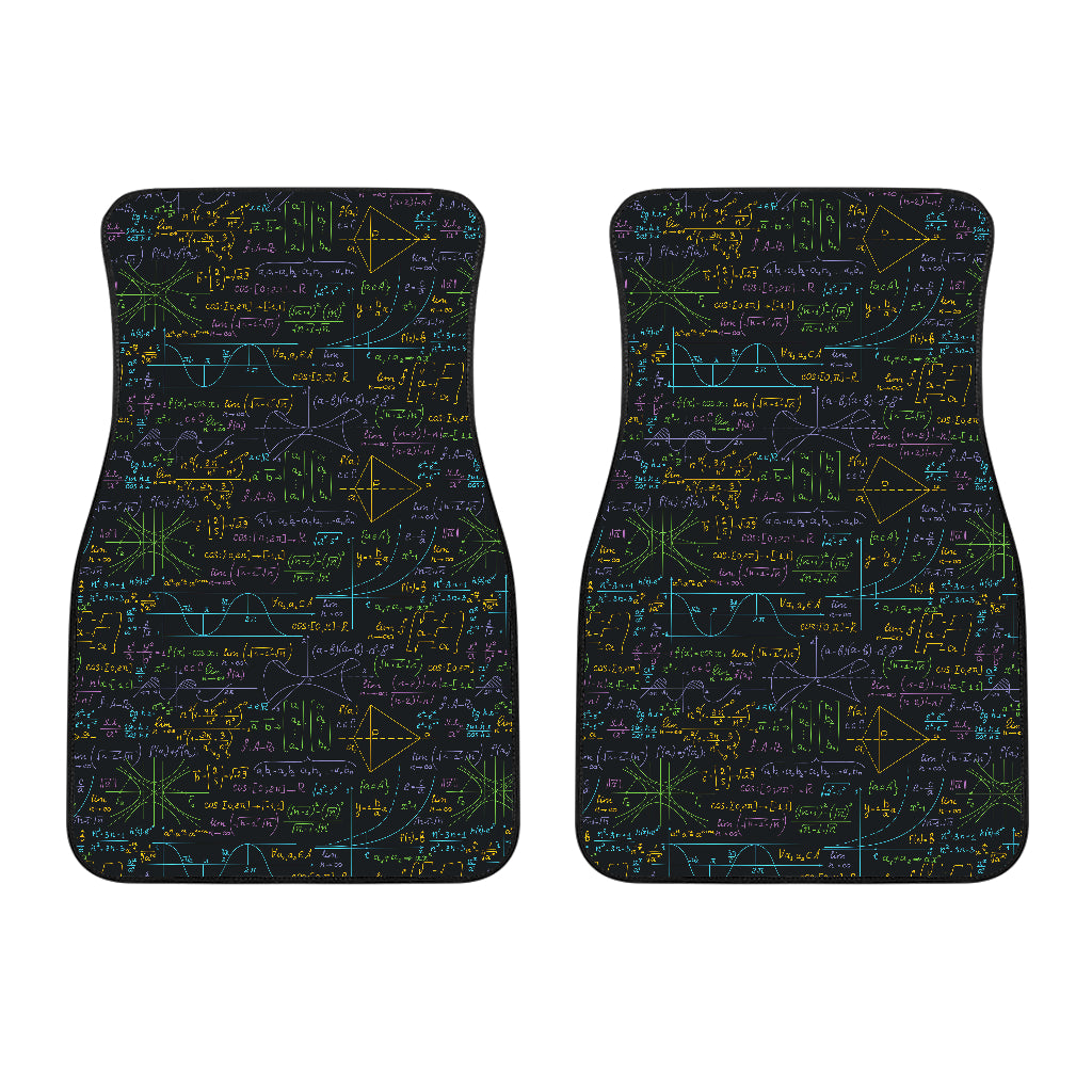 Math Pattern Print Design 01 Front Car Mats