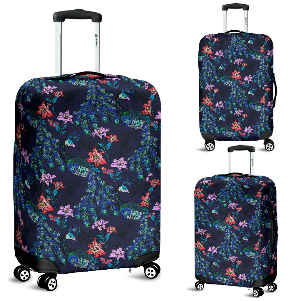 Peacock Feather Pattern Luggage Covers
