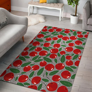 Cherry Leaves Pattern Area Rug