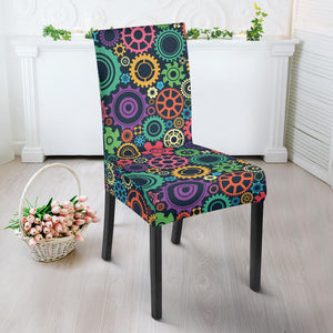 Gear Pattern Print Design 02 Dining Chair Slipcover