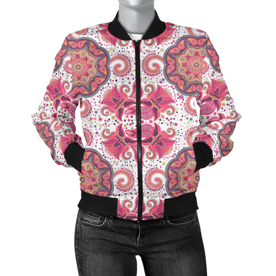 Indian Pattern Women Bomber Jacket