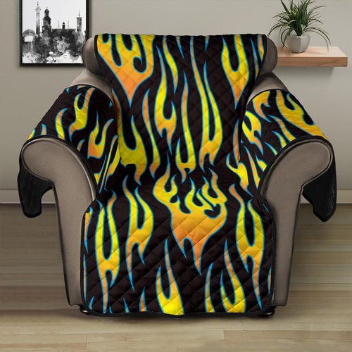 Flame Fire Pattern Background Recliner Cover Protector