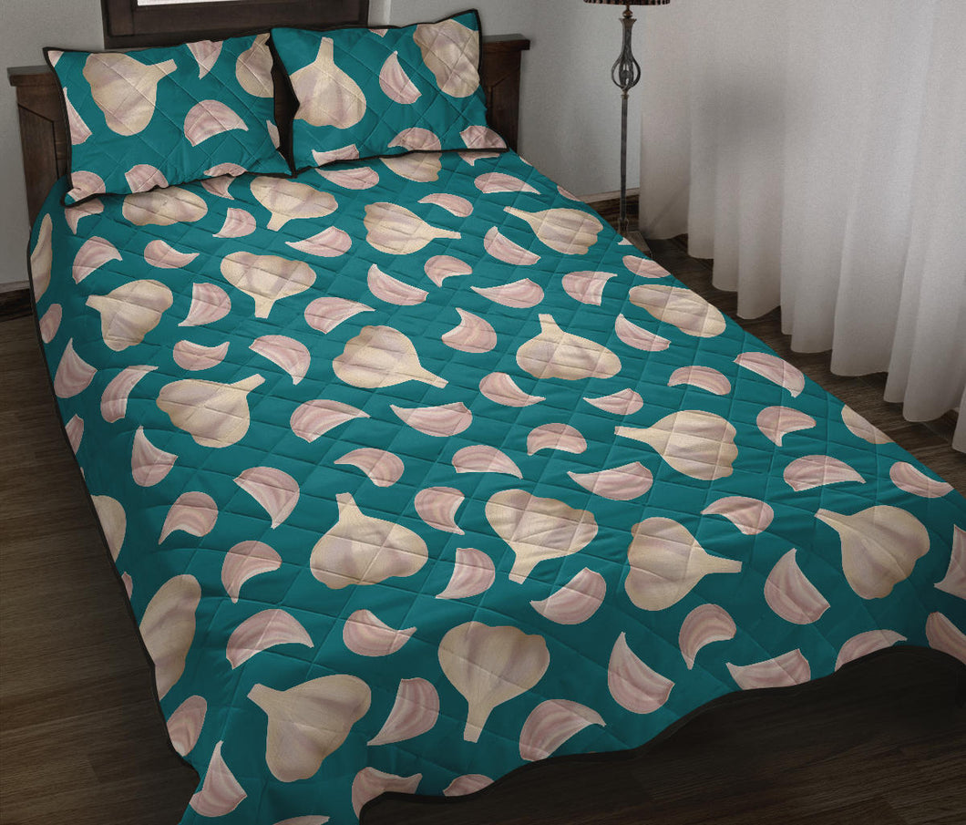 Garlic Pattern Background Quilt Bed Set