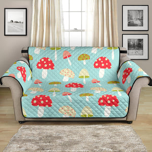 Mushroom Pattern Background Loveseat Couch Cover Protector