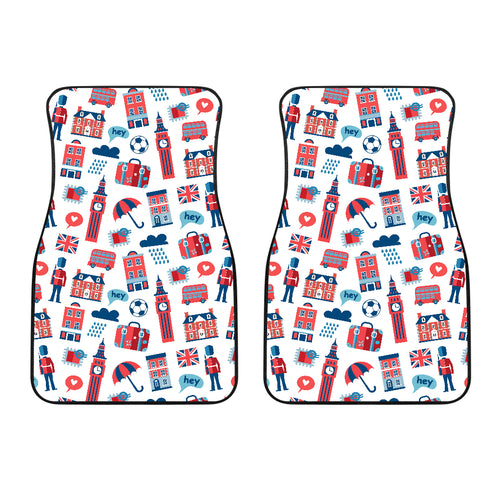 British Pattern Print Design 05 Front Car Mats