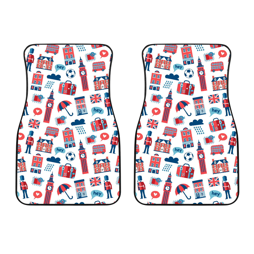 British Pattern Print Design 05 Front Car Mats