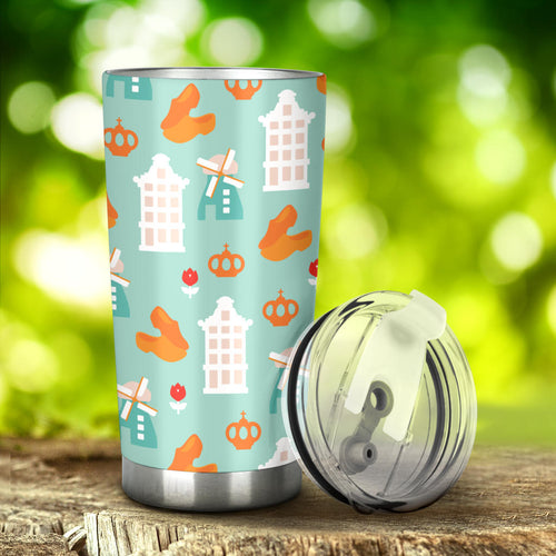 Windmill Pattern Theme Tumbler