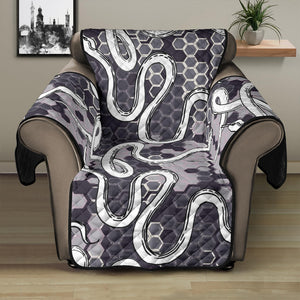 Snake Gray Pattern Recliner Cover Protector