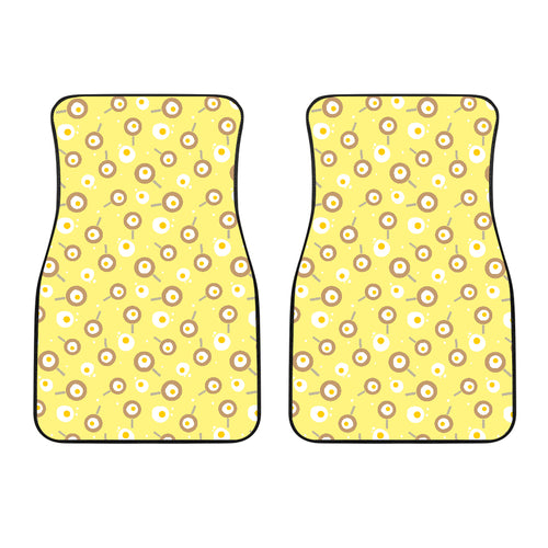 Fried Eggs Pattern Print Design 03 Front Car Mats