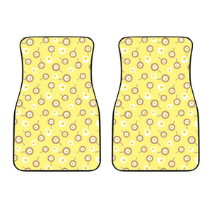 Fried Eggs Pattern Print Design 03 Front Car Mats