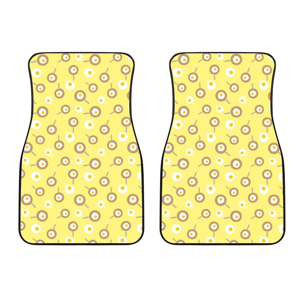 Fried Eggs Pattern Print Design 03 Front Car Mats