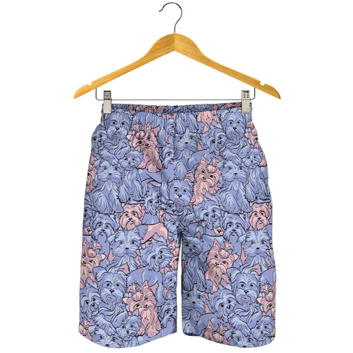 Yorkshire Terrier Pattern Print Design 02 Men Shorts