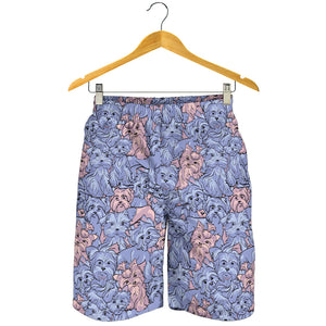 Yorkshire Terrier Pattern Print Design 02 Men Shorts