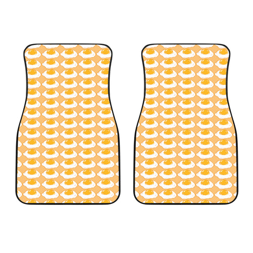 Fried Eggs Pattern Print Design 04 Front Car Mats