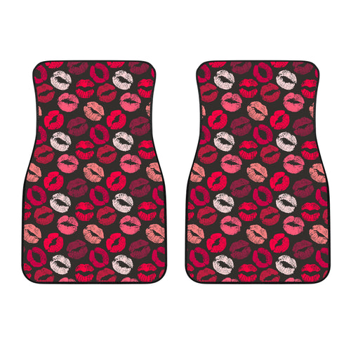 Lips Pattern Print Design 02 Front Car Mats