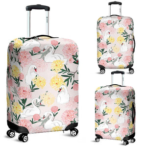 Swan Flower Pattern Luggage Covers
