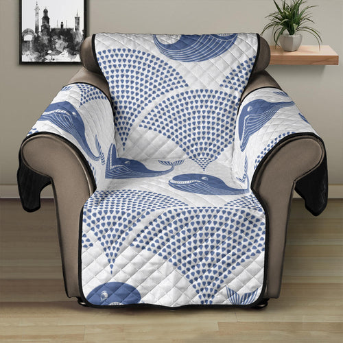 Whale Pattern Recliner Cover Protector