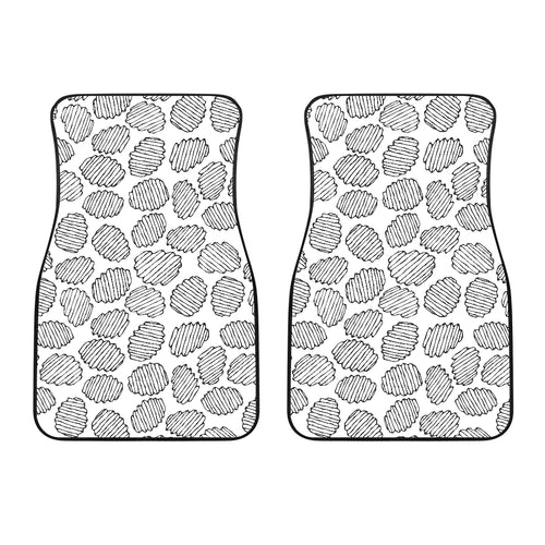 Potato Chips Pattern Print Design 03 Front Car Mats