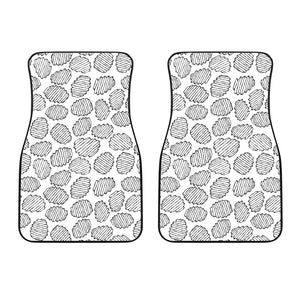 Potato Chips Pattern Print Design 03 Front Car Mats