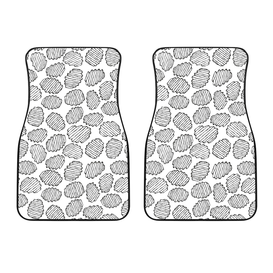 Potato Chips Pattern Print Design 03 Front Car Mats