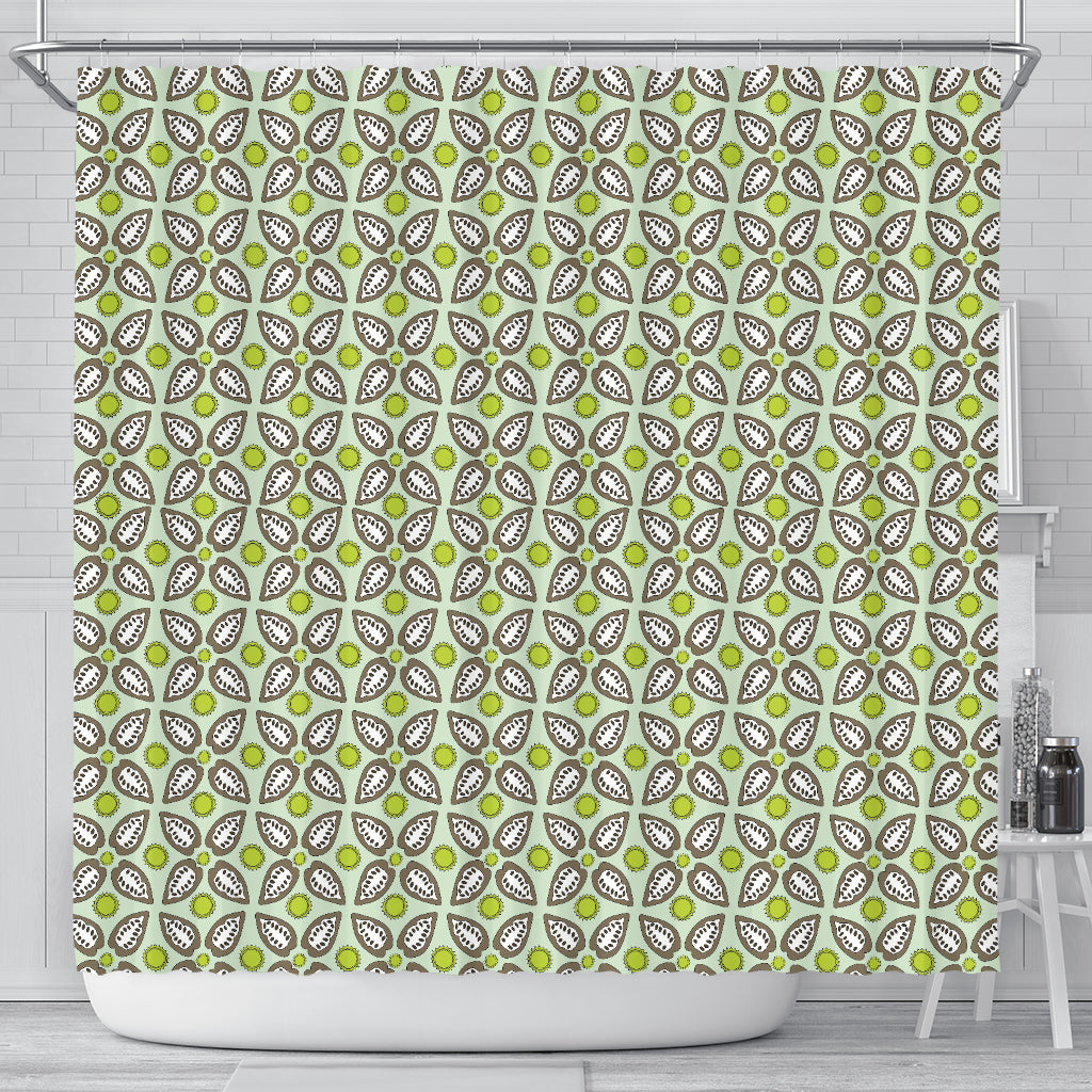 Cocoa Pattern background Shower Curtain Fulfilled In US