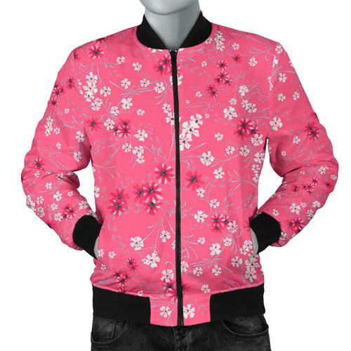 Sakura Pattern Background Men Bomber Jacket