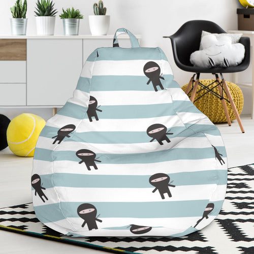 Ninja Pattern Stripe Background Bean Bag Cover