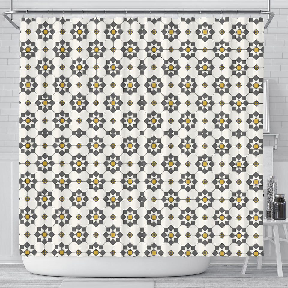 Arabic Morocco Pattern Background Shower Curtain Fulfilled In US
