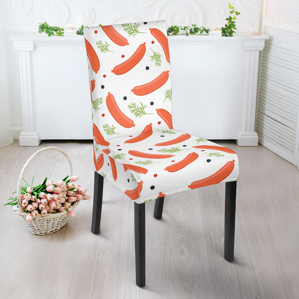 Sausage Pattern Print Design 03 Dining Chair Slipcover
