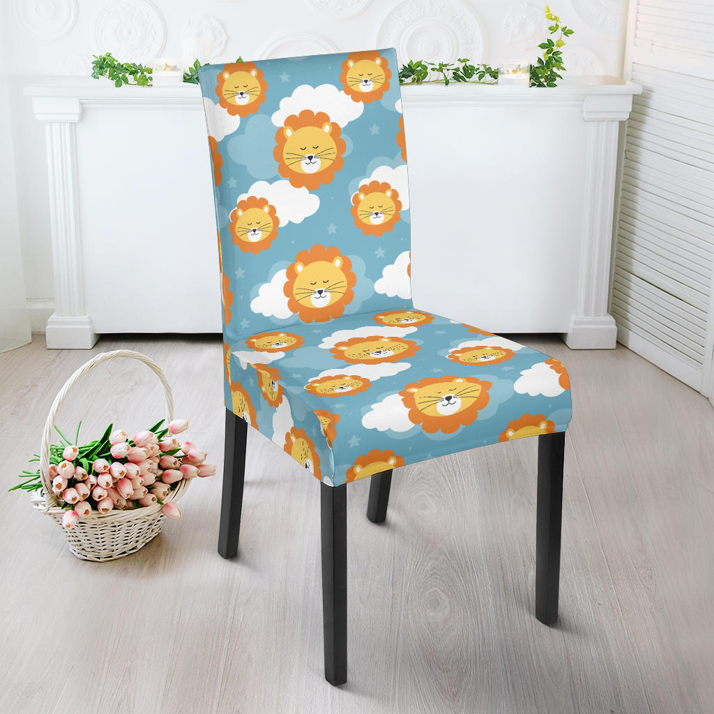 Lion Pattern Print Design 05 Dining Chair Slipcover