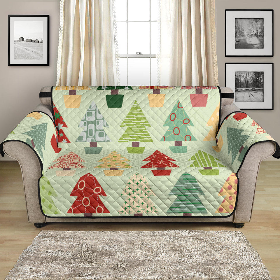 Christmas Tree Pattern Backgroind Loveseat Couch Cover Protector